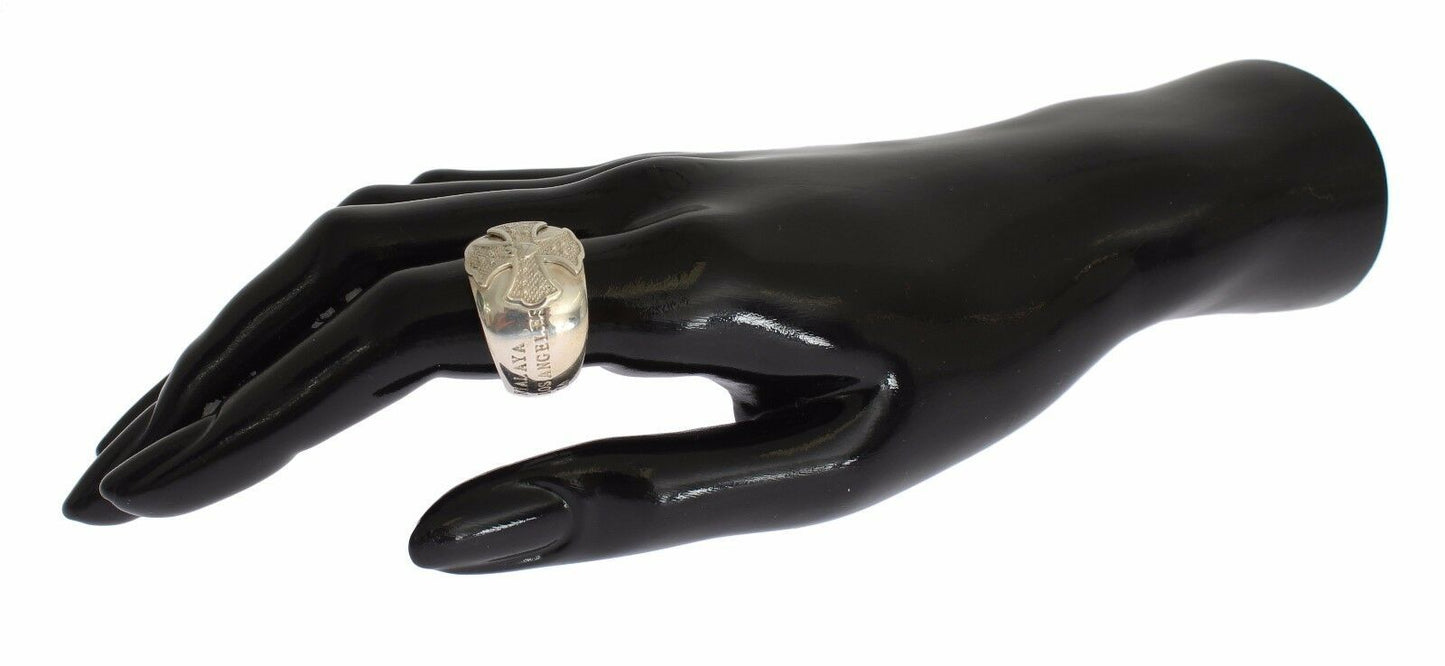 خاتم بيان فضة أنيق من Nialaya