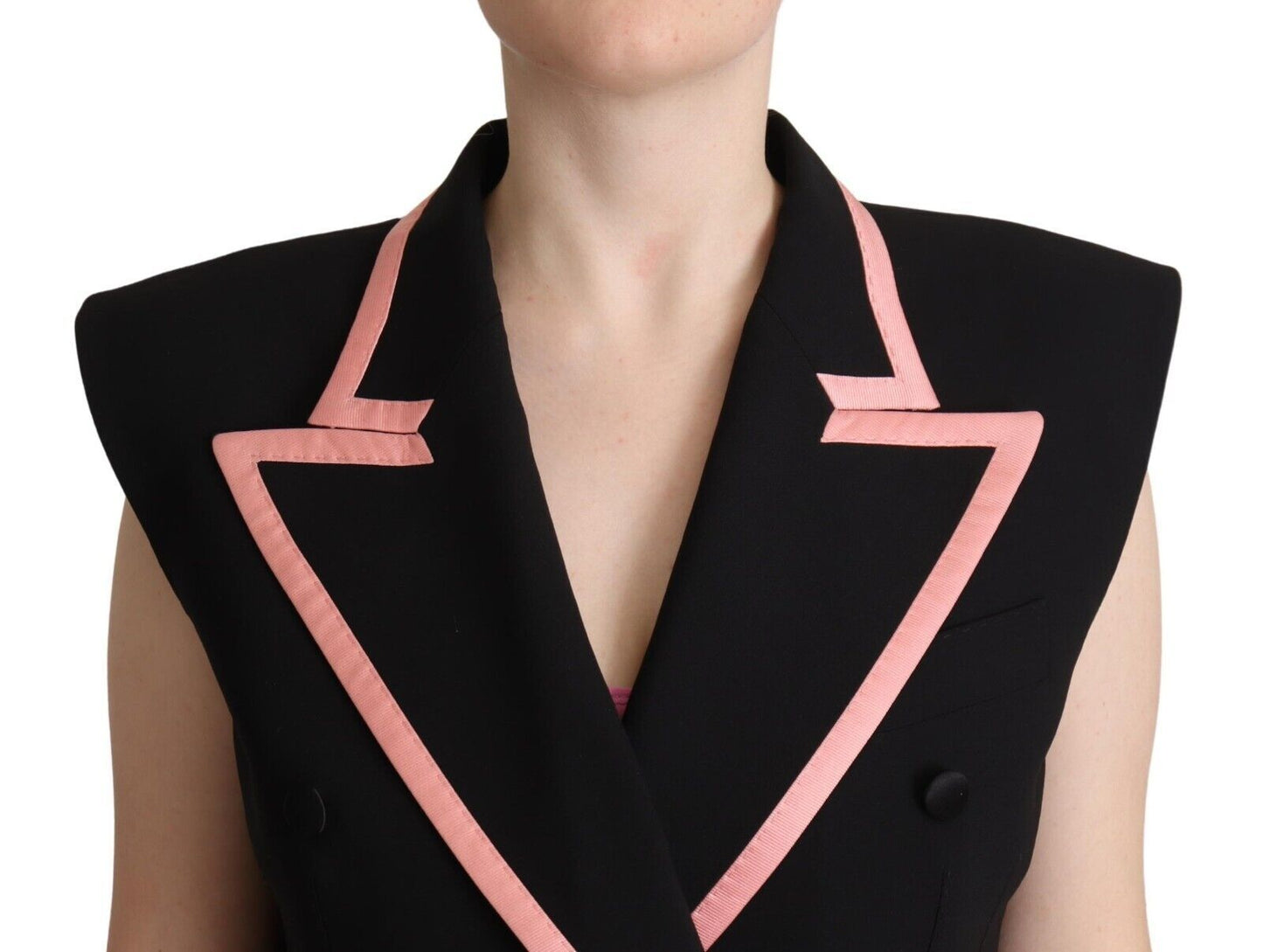 بذلة أنيقة من مزيج الصوف بدون أكمام من دولتشي آند غابانا