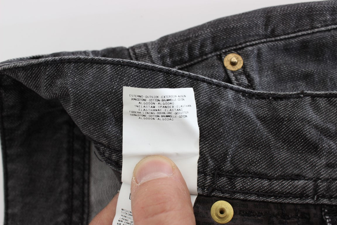 بنطال جينز جون غاليانو شيك رمادي بقصّة مستقيمة