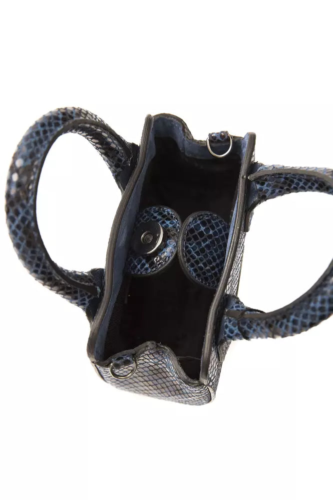 Pompei Donatella Blue Leather Women Mini Handbag