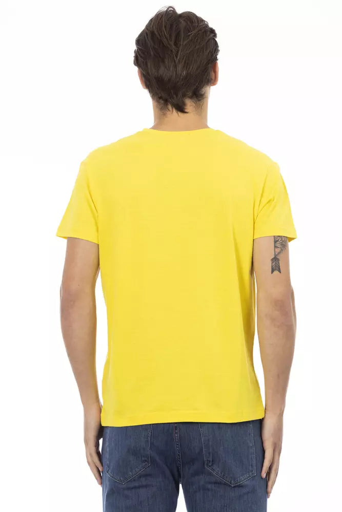 Trussardi Action Yellow Cotton Men's T-Shirt