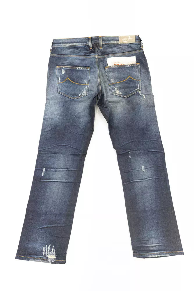 Jacob Cohen Blue Cotton Women Jeans With Pony Skin Label