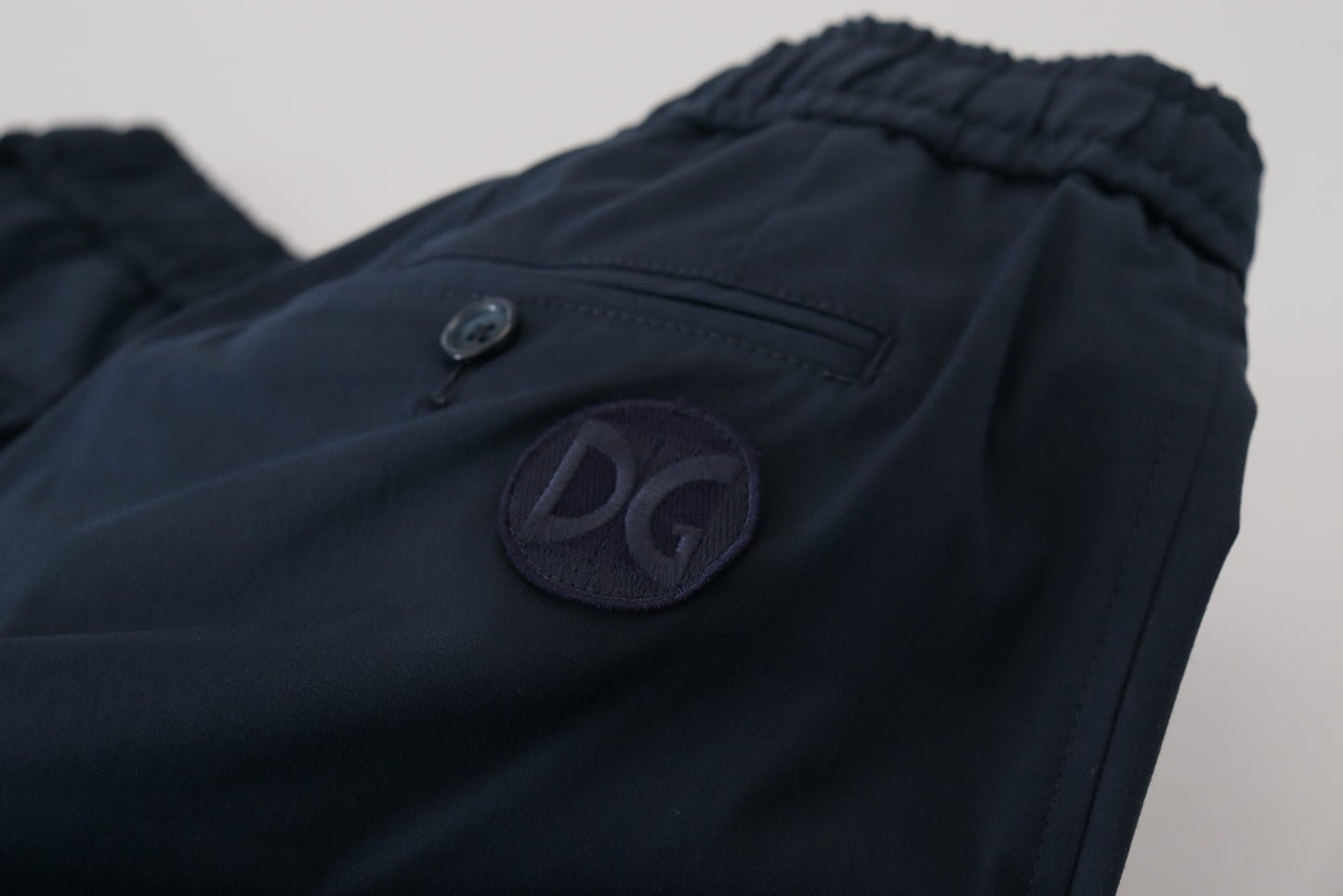 دولتشي آند غابانا شورت أنيق من مزيج القطن الأزرق