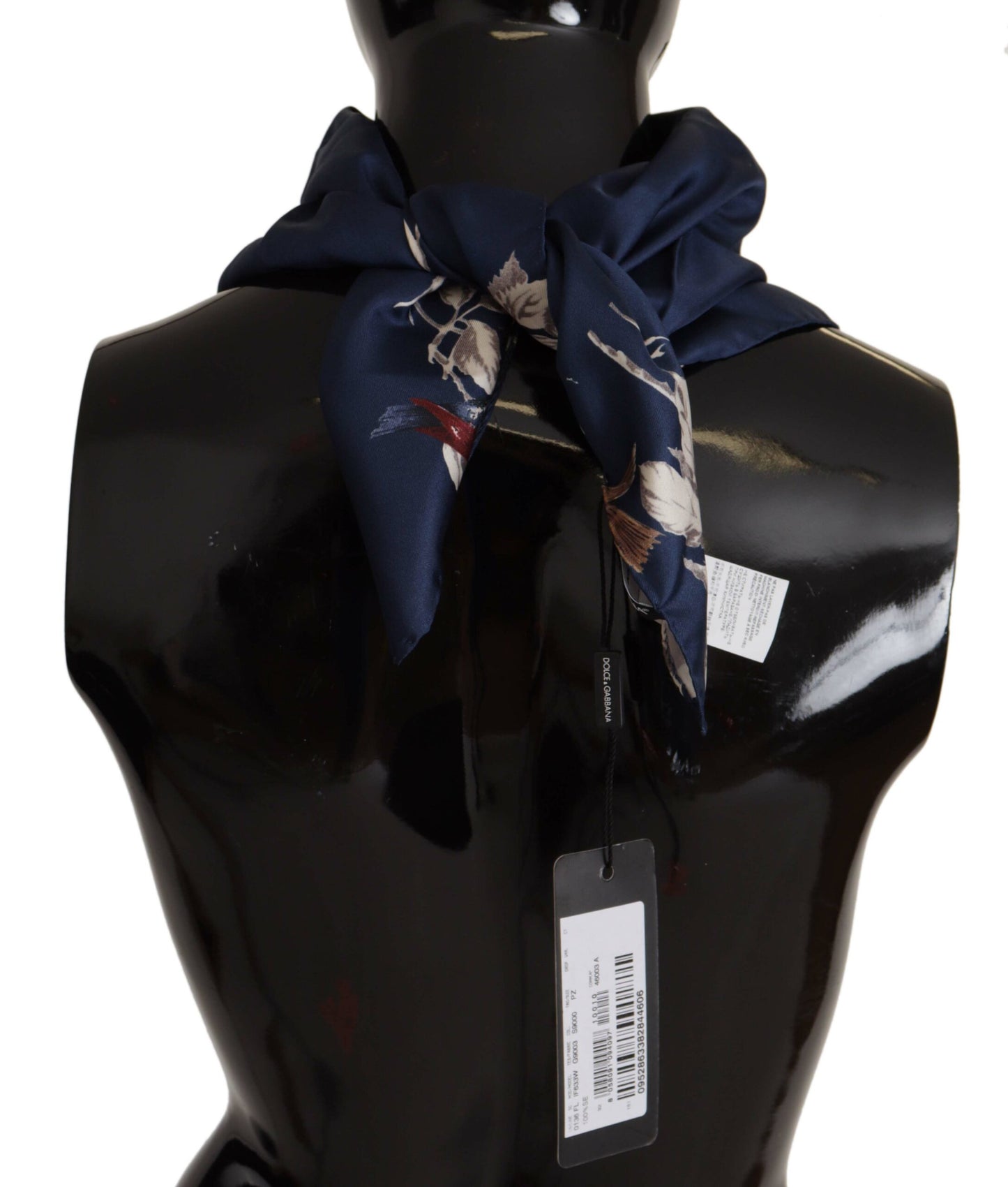 دولتشي آند غابانا وشاح حرير مربع أنيق للرجال