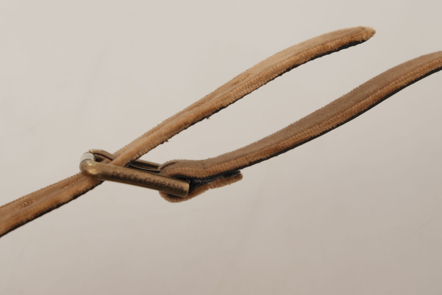 دولتشي آند غابانا حزام جلدي بإبزيم منقوش أنيق