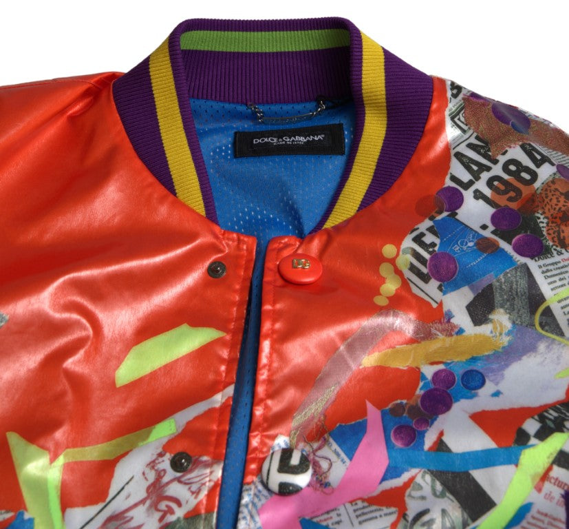 جاكيت بومبر برتقالي أنيق من دولتشي آند غابانا - ملابس خارجية فاخرة للرجال