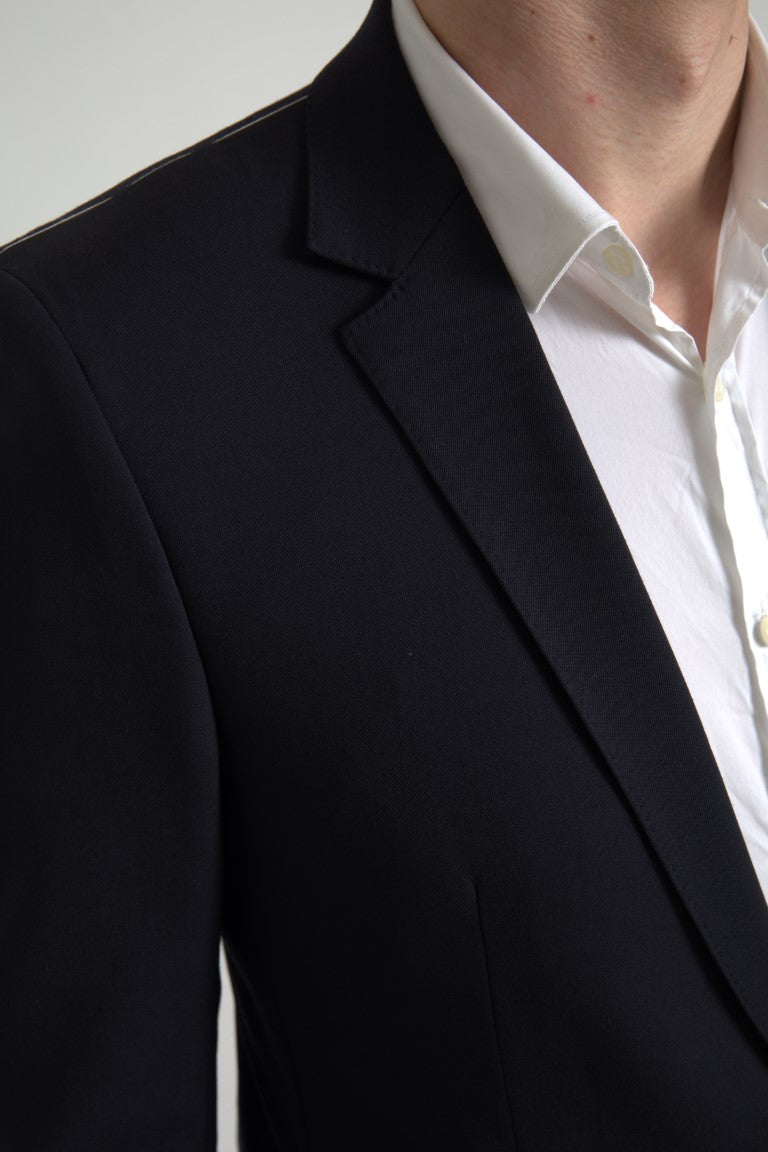 دولتشي آند غابانا بدلة مارتيني زرقاء داكنة أنيقة