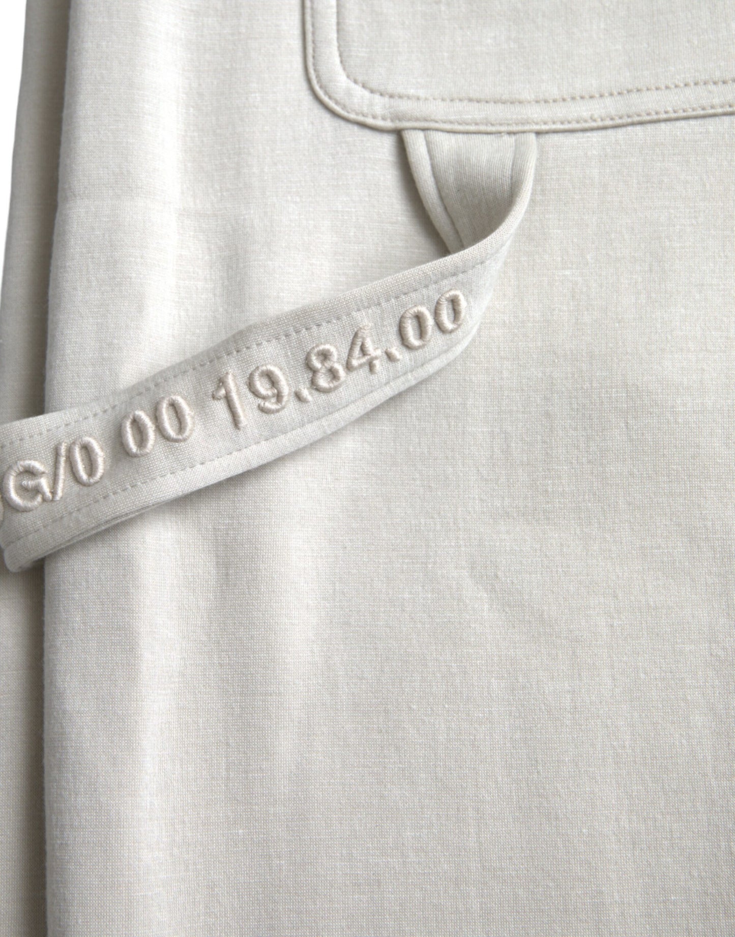 دولتشي آند غابانا بنطال رياضي من الفسكوز باللون الأبيض الفاتح