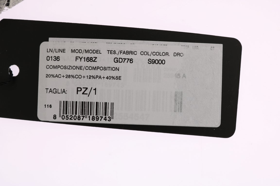 دولتشي آند غابانا مشبك شعر أنيق من الدانتيل باللونين الأسود والأبيض والكريستال