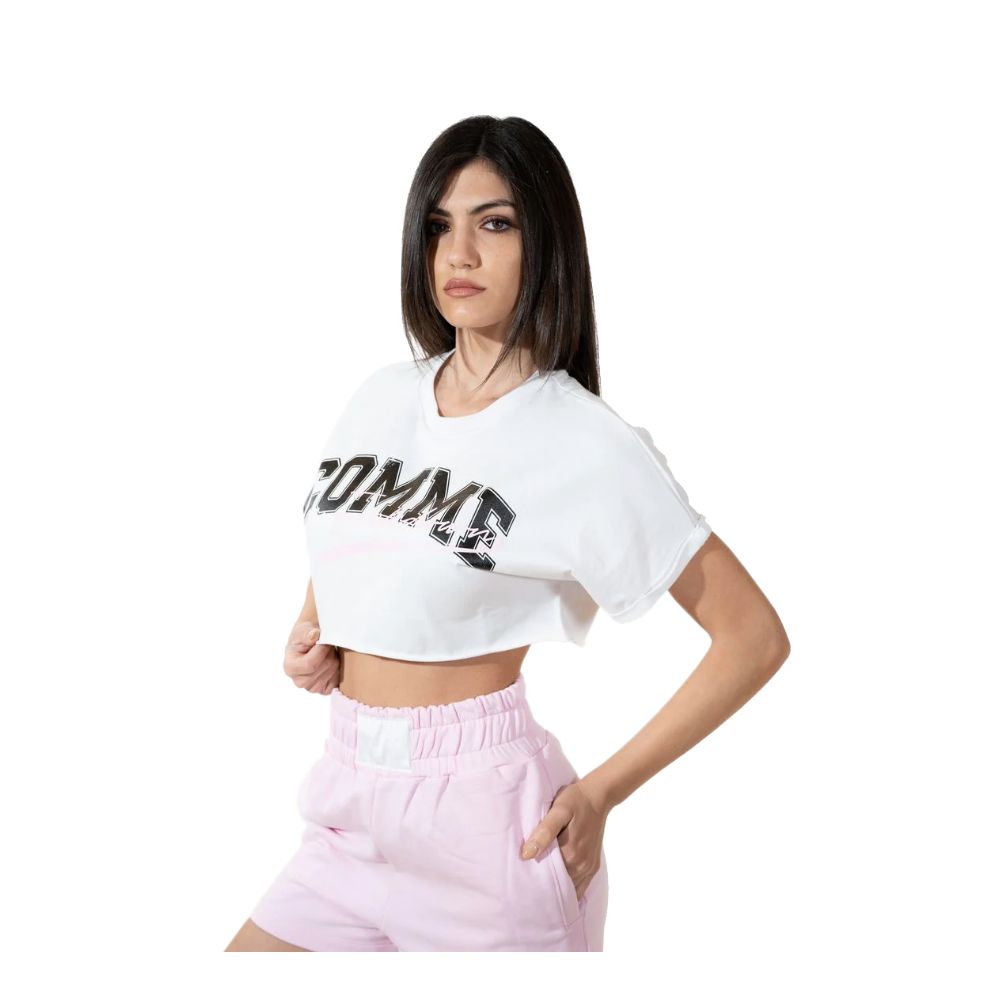 شورت Comme Des Fuckdown Chic المصنوع من القطن والمطاط بشعار الماركة