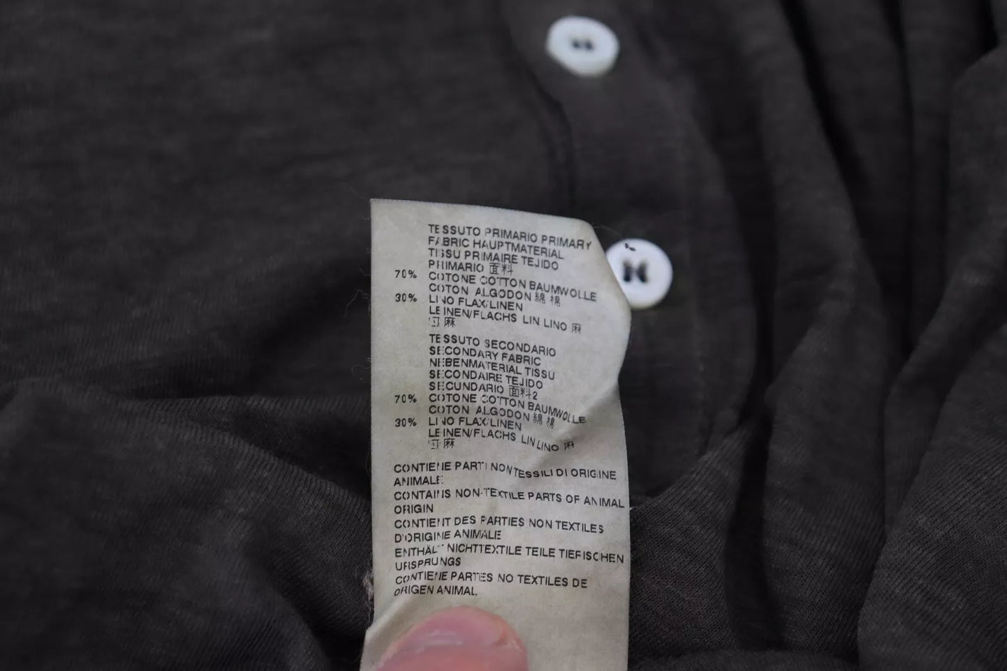 سترة صوفية بأكمام طويلة من القطن والكتان باللون الرمادي من Dsquared²