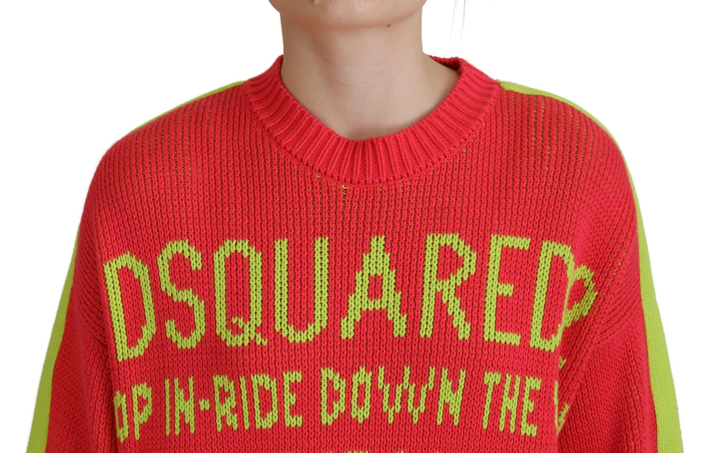 سترة صوفية محبوكة من القطن متعدد الألوان من Dsquared²