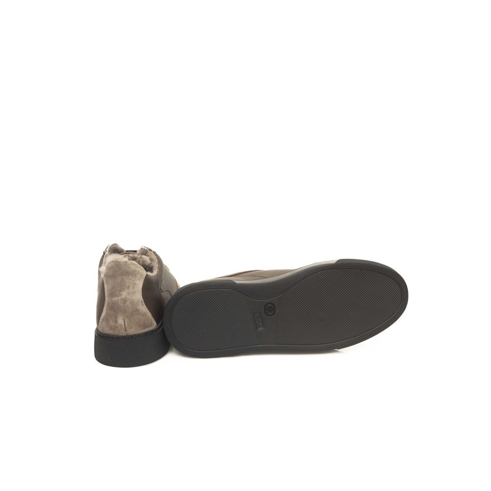 Cerruti 1881 Beige Cowhide Men Sneaker