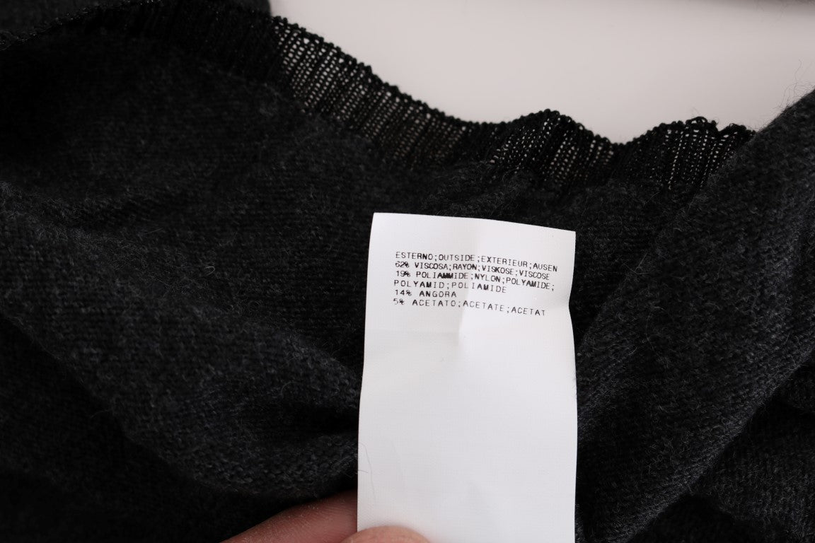 زي وطني أنيق سترة Crewneck رمادية