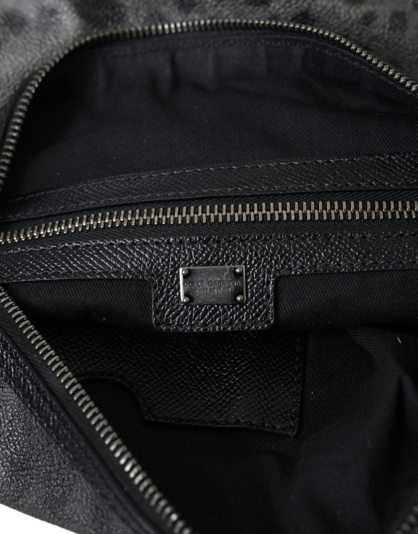 Dolce & Gabbana Gray Leopard PVC Leather Messenger Cross Body Bag