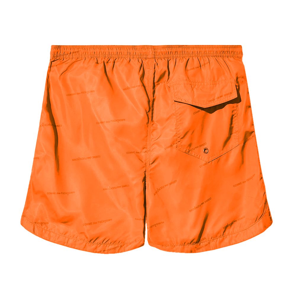 Comme Des Fuckdown Orange Polyester Men Swim Short