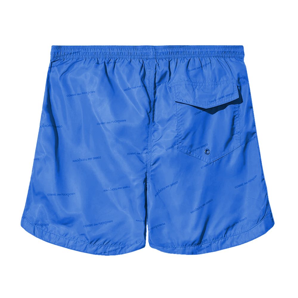 Comme Des Fuckdown Blue Polyester Men's Swim Shorts