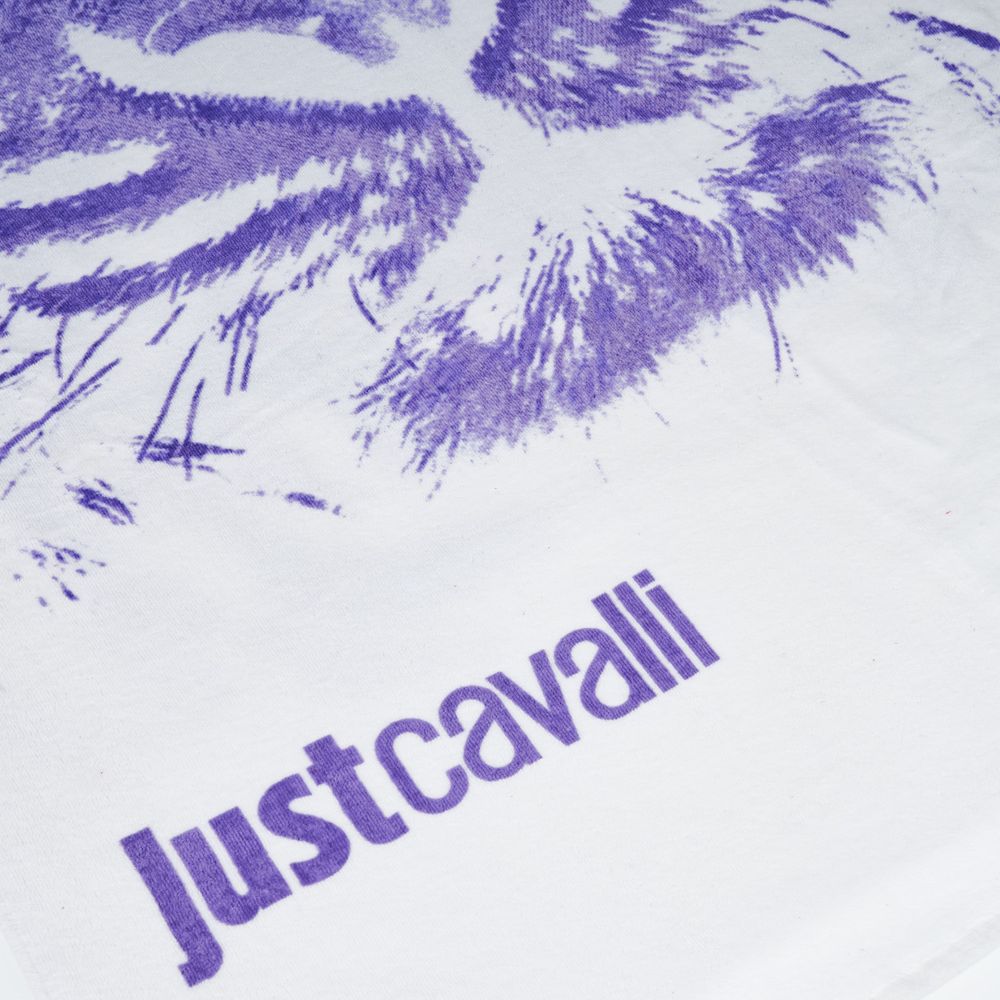 Just Cavalli White Cotton Men Towel