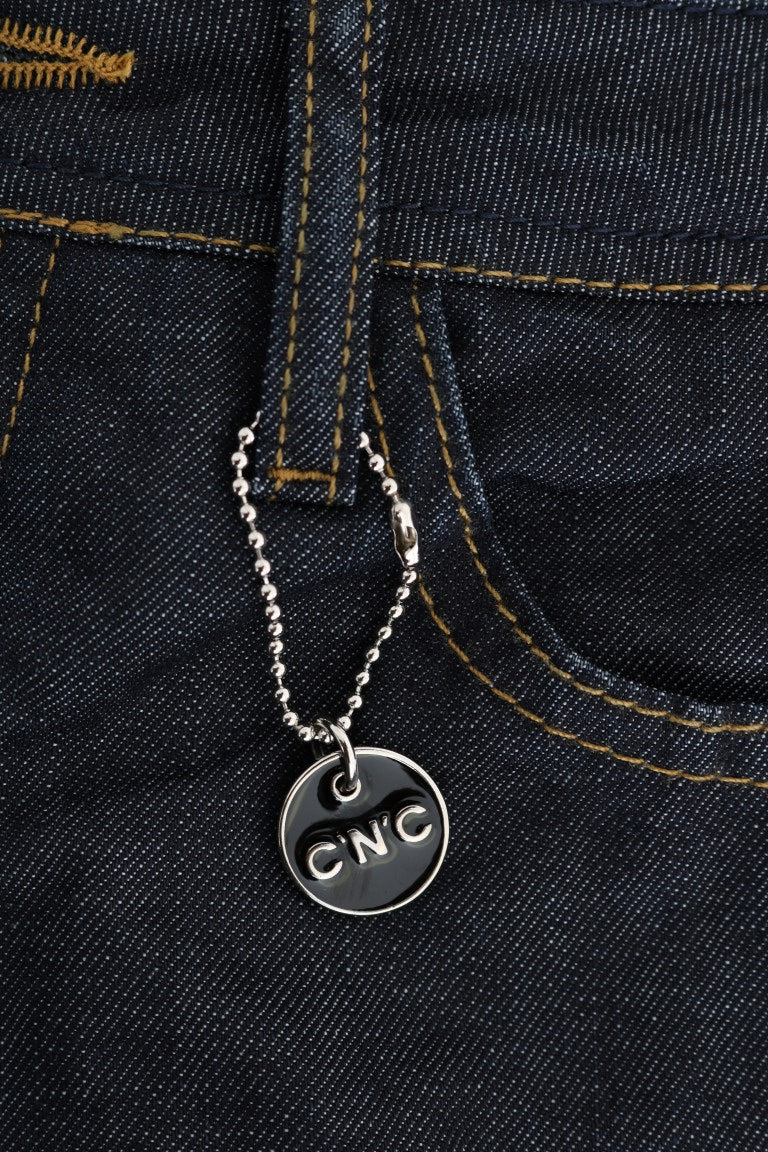 زي ناشيونال شيك أزرق داكن بقصة مستقيمة