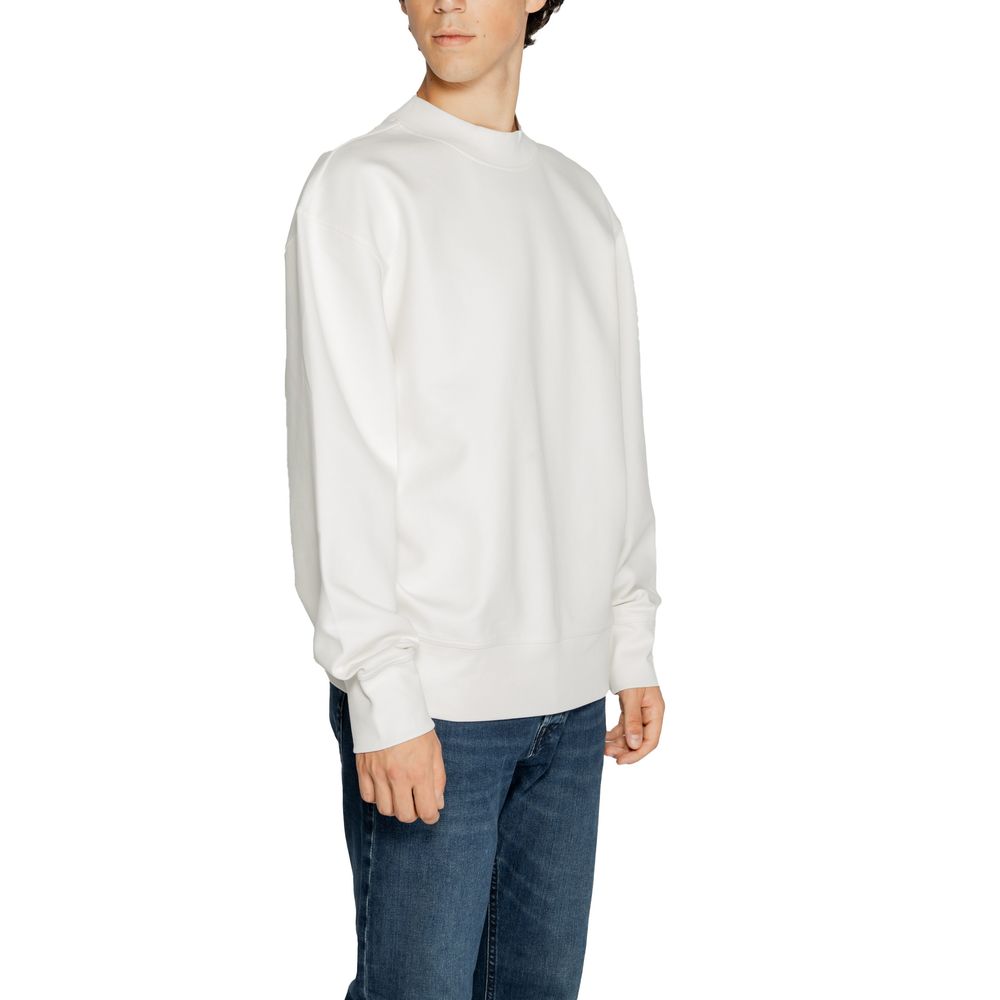 Calvin Klein Jeans White Recycled Cotton Sweater