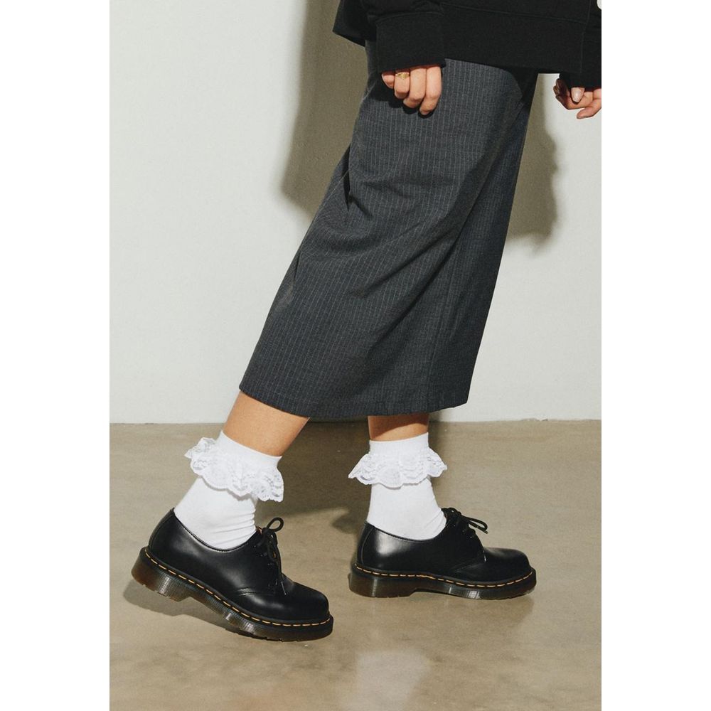 Dr. Martens White Polyester Tights & Sock