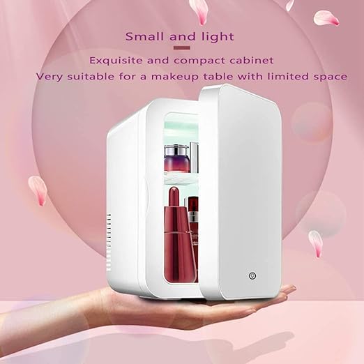 Mini Fridge Portable Cosmetic Refrigerator Mirror And Led Lighting Used for Beauty Skin Care in Home & Car of 4L