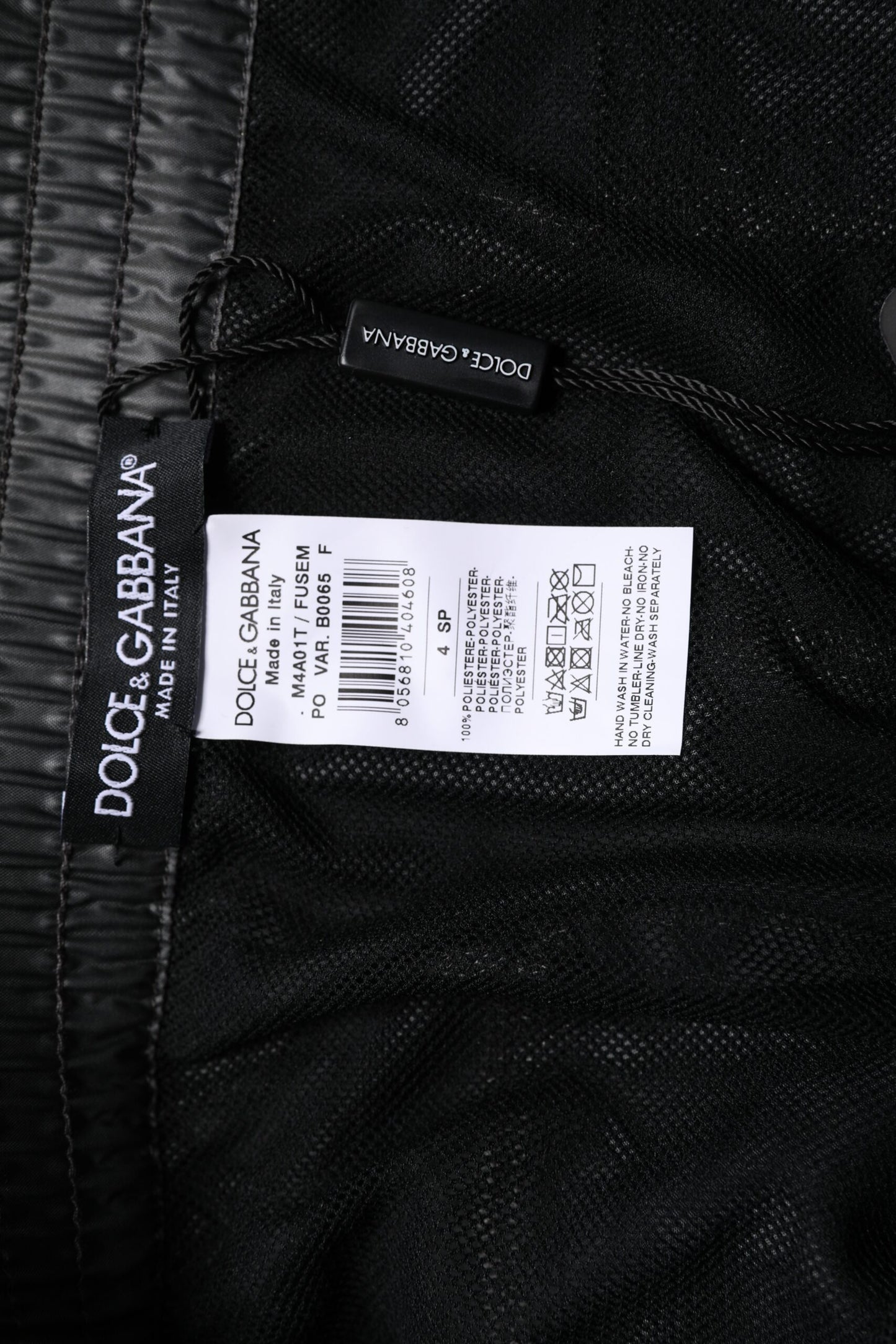 Dolce & Gabbana Gray Polyester Beachwear Swim Shorts Swimwear