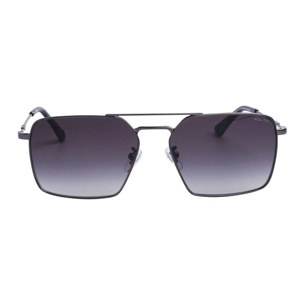 Police Gray Metal Sunglasses