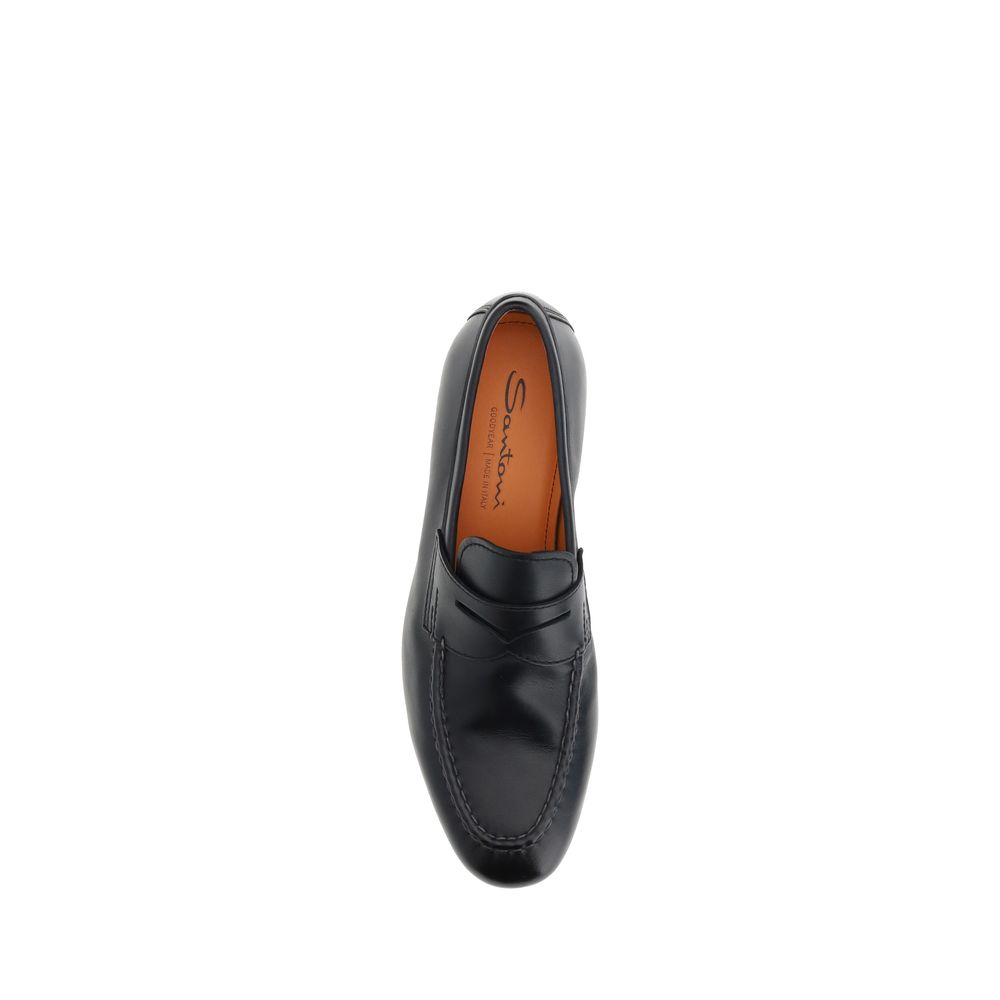 Santoni Leather Loafers