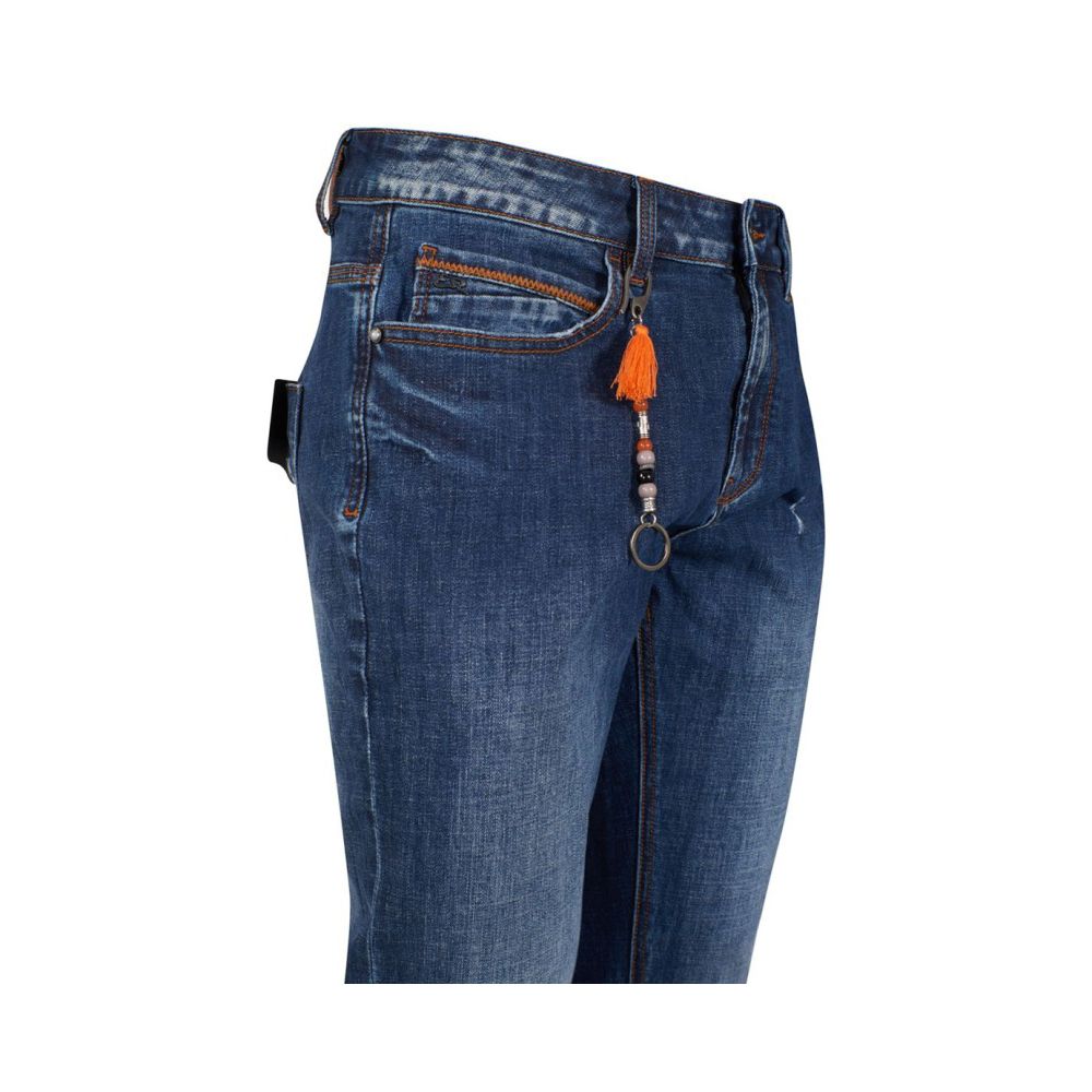 Yes Zee Blue Cotton Men's Jeans