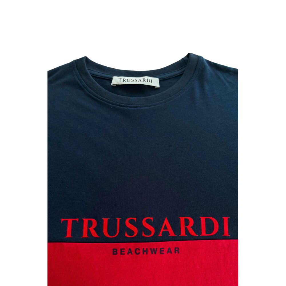 Trussardi Beachwear Red Cotton Men T-Shirt