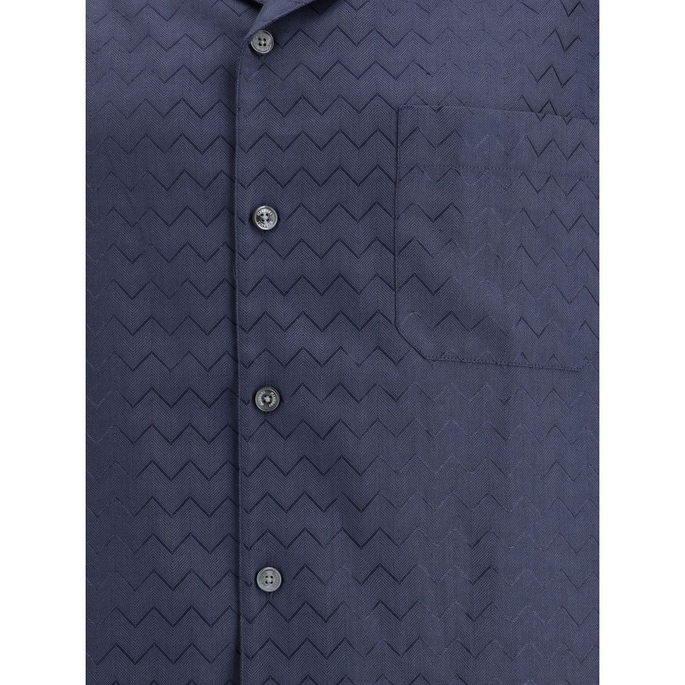 Missoni Bowling Shirt with shiny ZigZag pattern