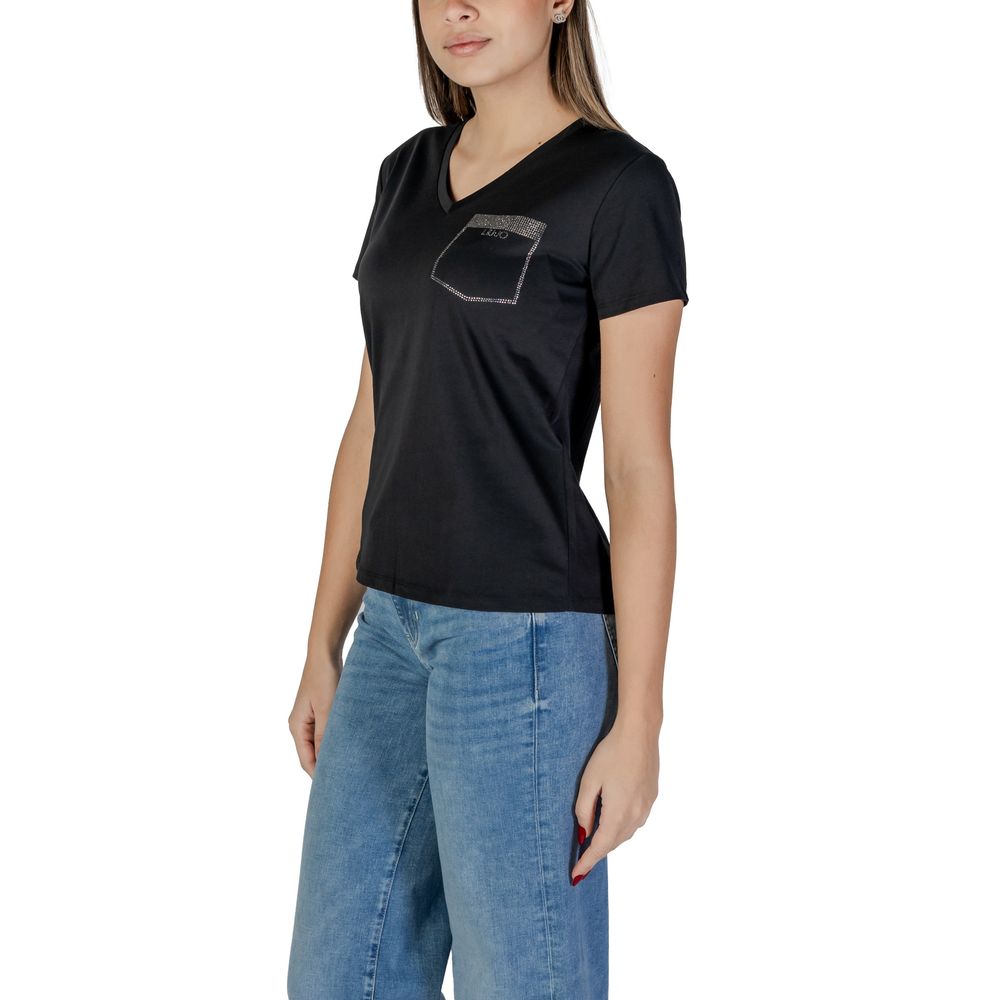 Liu Jo Black Cotton Tops & T-Shirt
