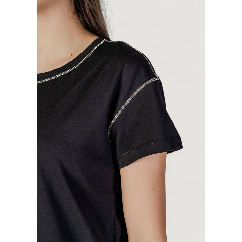 Liu Jo Black Cotton Tops & T-Shirt