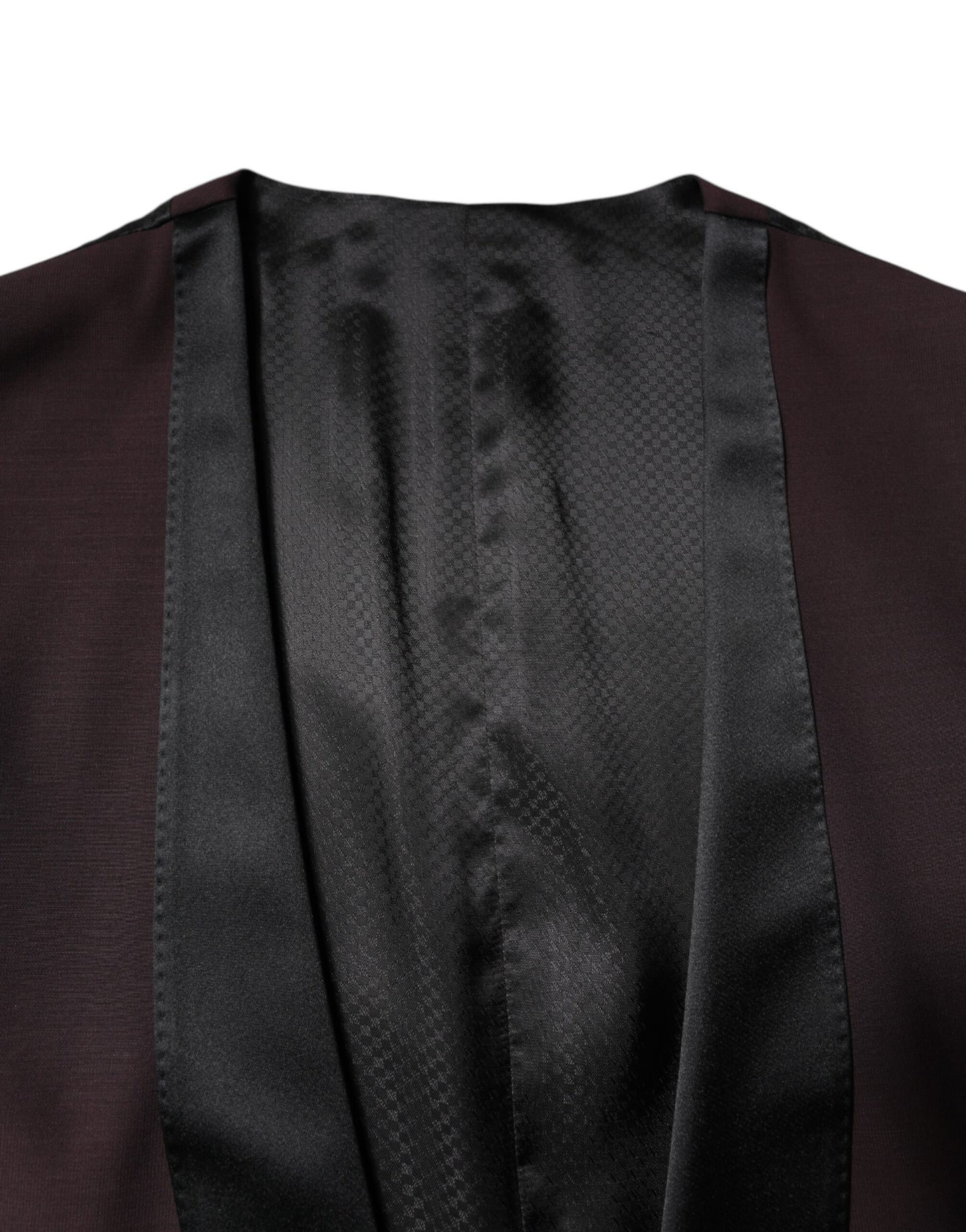 Dolce & Gabbana Maroon Wool Waistcoat Dress Formal Vest