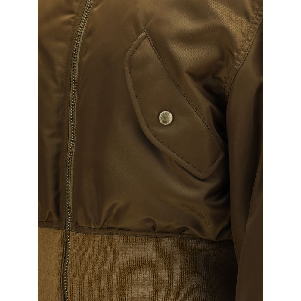 Saint Laurent Glossy nylon bomber Jacket