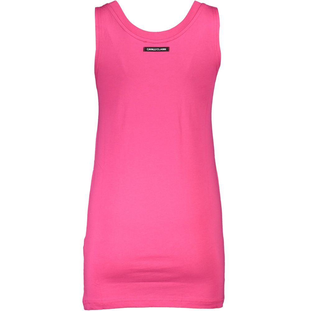 Cavalli Class Pink Cotton Women Tank Top