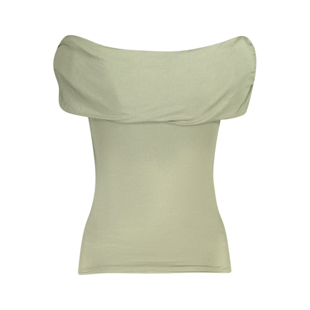 Guess Jeans Green Modal Tops & T-Shirt