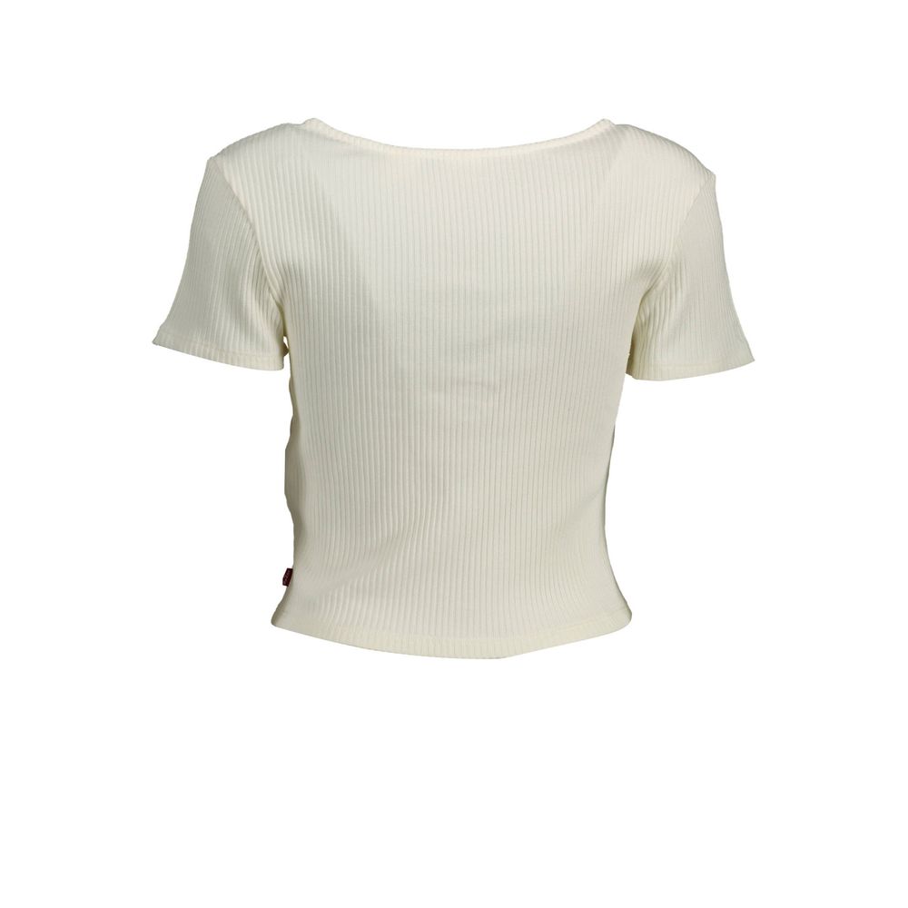 Levi's White Cotton Women T-Shirt
