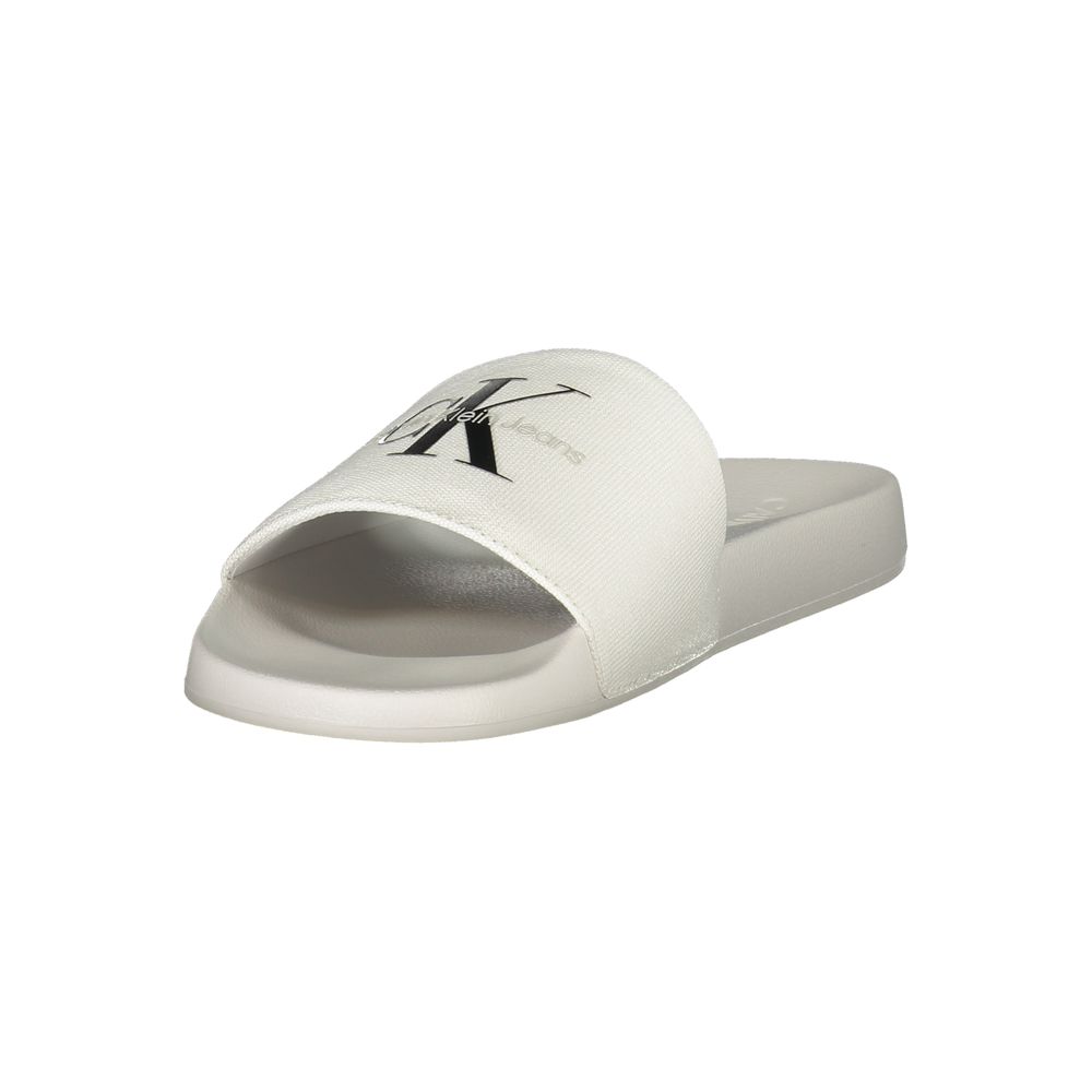 Calvin Klein White Polyester Men Sandal