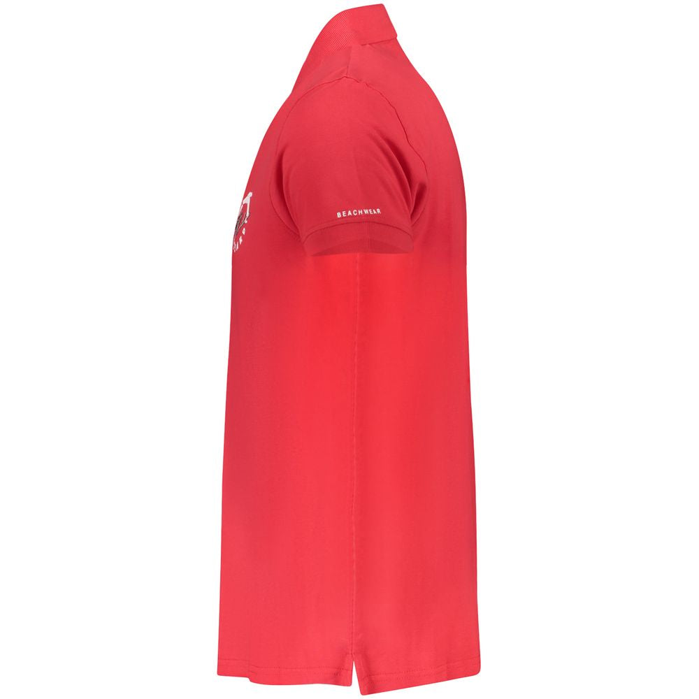 Trussardi Red Cotton Men Polo Shirt
