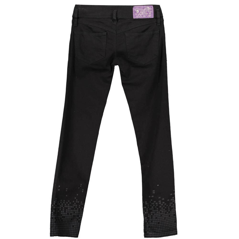 Diesel Black Cotton Jeans & Pant