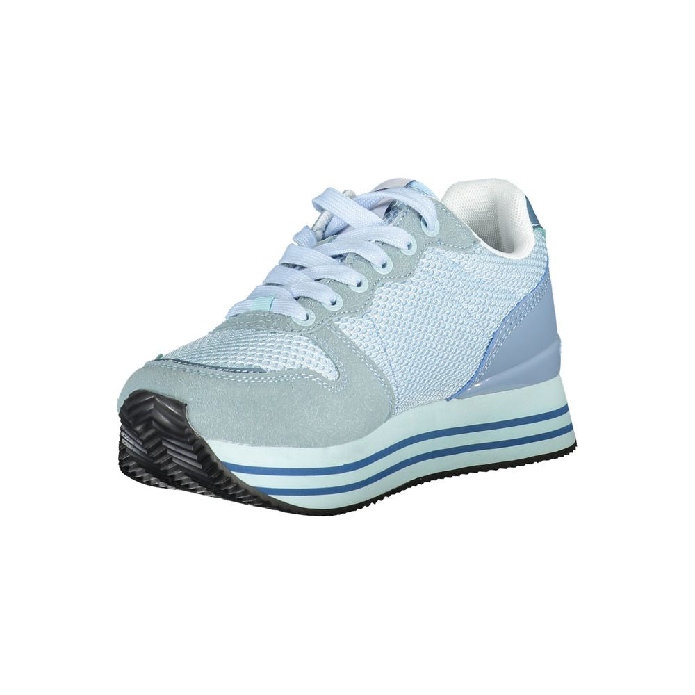 Gas Light Blue Artificial Leather Women Sneaker