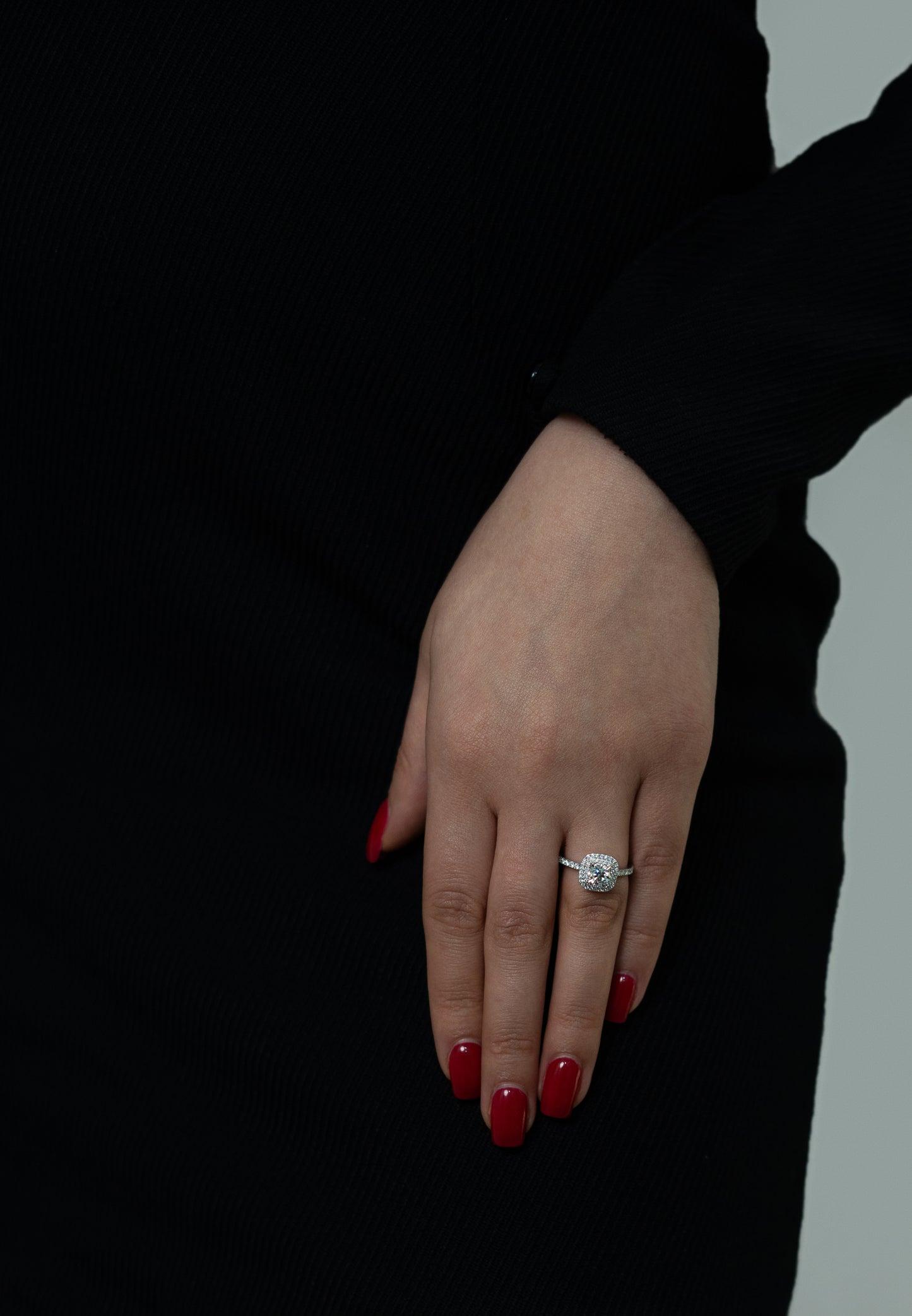 NATURAL DIAMOND DOUBLE HALO RING