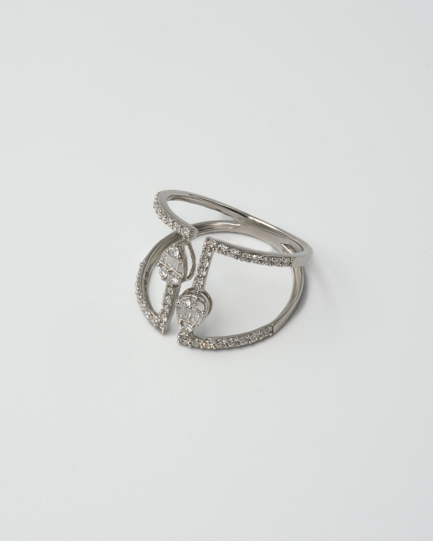 NATURAL DIAMOND OPEN RING