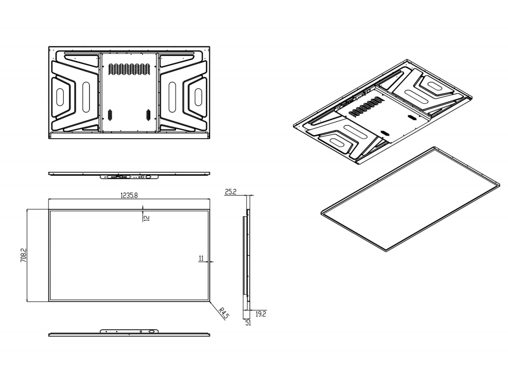 55 inch LCD Digital Signage and displays HD Poster lcd kiosk indoor advertising player HD touch screen kiosk