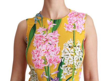 Dolce & Gabbana Sunshine Floral Crewneck Sleeveless Blouse