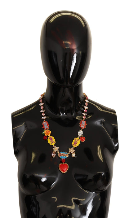 Dolce & Gabbana Chic Fumetti Cartoons Statement Necklace