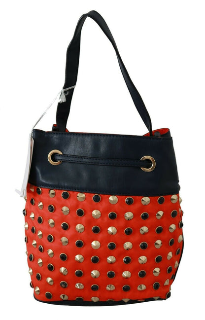 Patrizia Pepe Chic Red Shoulder Tote with Leather Strap