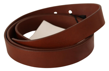 Costume National Elegant Brown Leather Fashion Belt